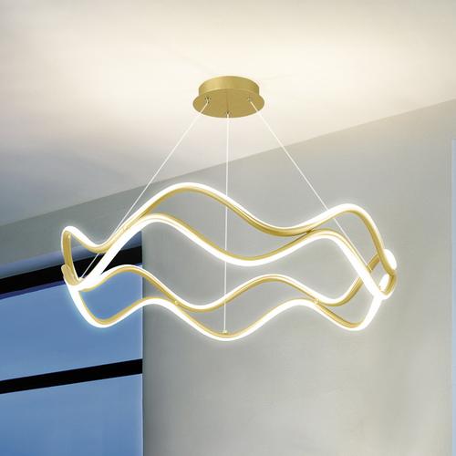 后现代简约波浪环形艺术led灯饰客厅吊灯北欧极简个性吊灯